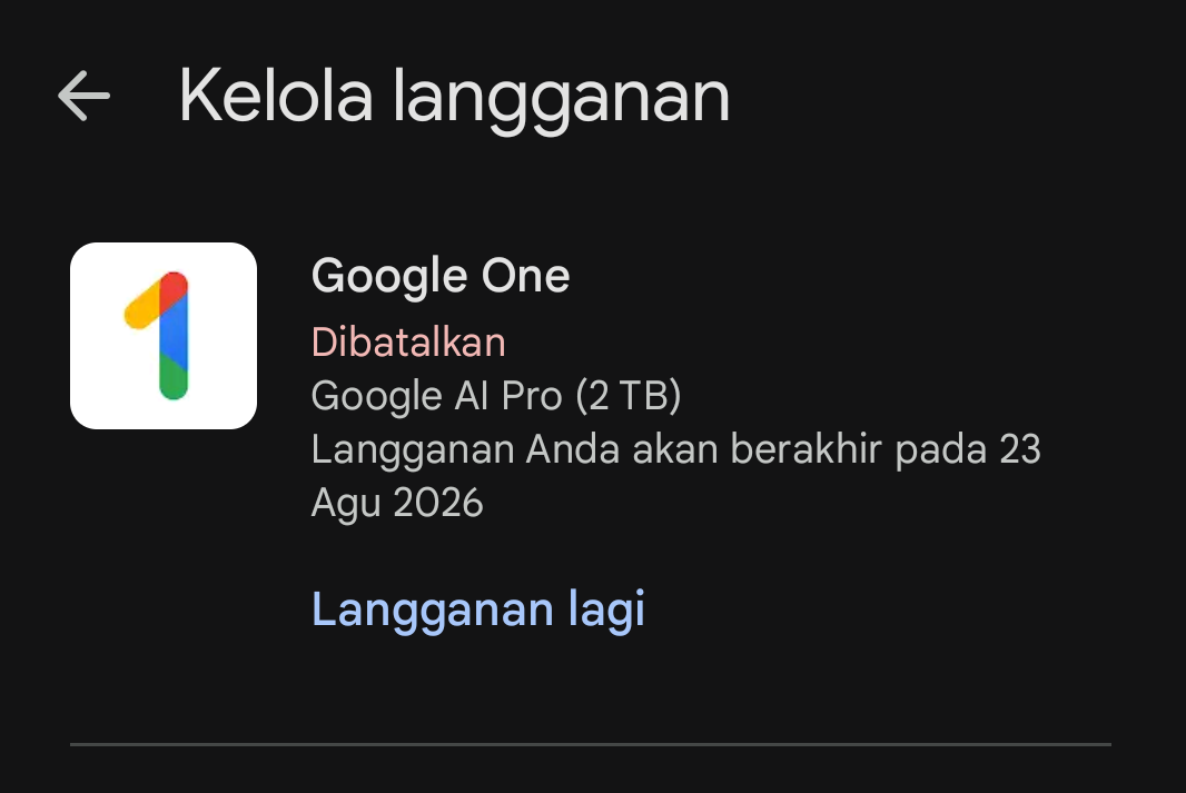 Jika Batalkan Langganan